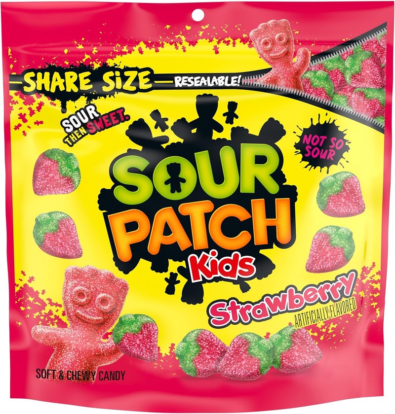 SOUR PATCH KIDS Strawberry Soft & Chewy Candy, Share Size - Image 1